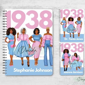 1938 Sisterhood In Pink & Blue | The Original Planner Notebook | Personalized Gift Shop For Her | Doayda