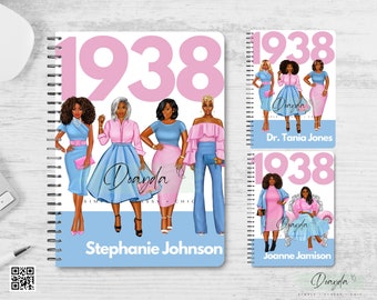 1938 Sisterhood In Pink & Blue | The Original Planner Notebook | Personalized Gift Shop For Her | Doayda