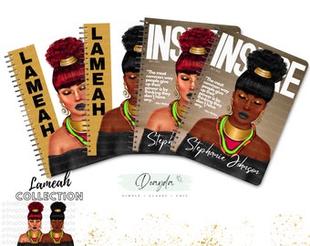 Meet Lameah | Personalized Journal Notebook, Black Girl Magic, Self-Love & Reflection, Personalized Journal Gift For Women | Wakanda Inspire