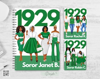 Personalized Spiral Notebook | 1929 Sisterhood Journal | Chapter Meeting Planner | Premium Notebook | Doayda