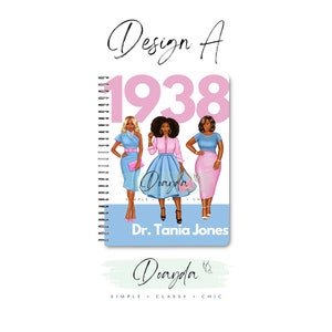 1938 Sisterhood In Pink & Blue The Original Planner Notebook Personalized Gift Shop For Her Doayda Design A