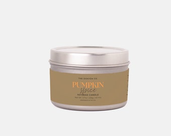 Pumpkin Spice 4oz Tin Candle - Tranquil Essence Collection