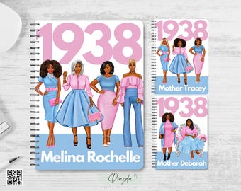 1938 Sisterhood In Pink & Blue | The Original Planner Notebook | Personalized Gift Shop For Her | Doayda