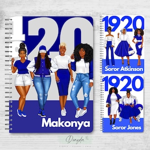 1920 Sisterhood In Blue & White | The Original Planner Notebook | Personalized Gift Shop For Her | Doayda