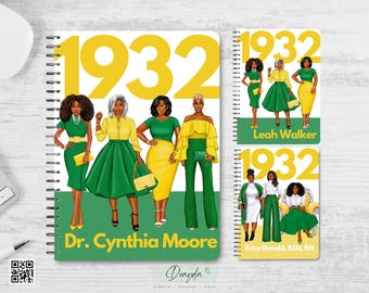 Personalized Spiral Notebook | 1932 Sisterhood Journal | Chapter Meeting Planner | Premium Notebook | Doayda