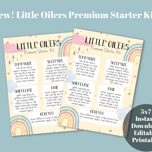 New! Little Oilers Premium Starter Kit, Kidscents Oils, Young Living Starter Kits, New Member Resources