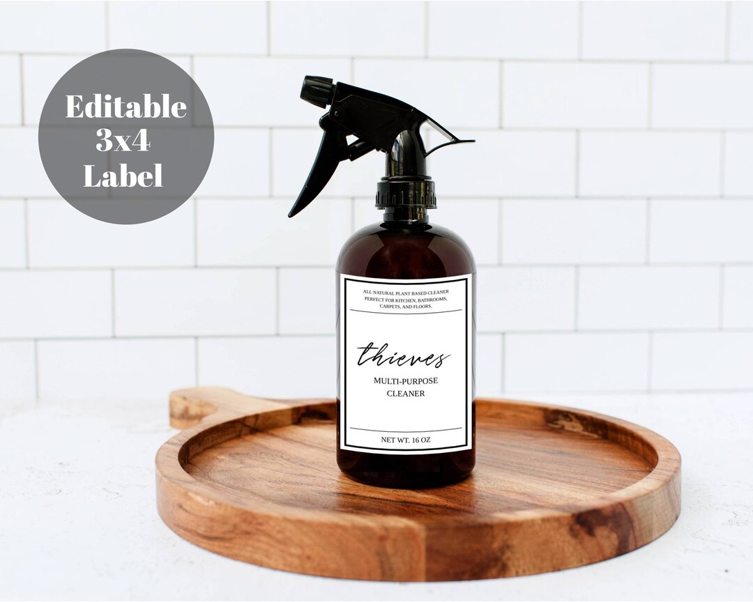 Thieves Printable Label Multi Purpose Cleaner Thieves - Etsy