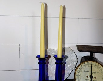 Anchor Hocking Cobalt Blue Candlesticks