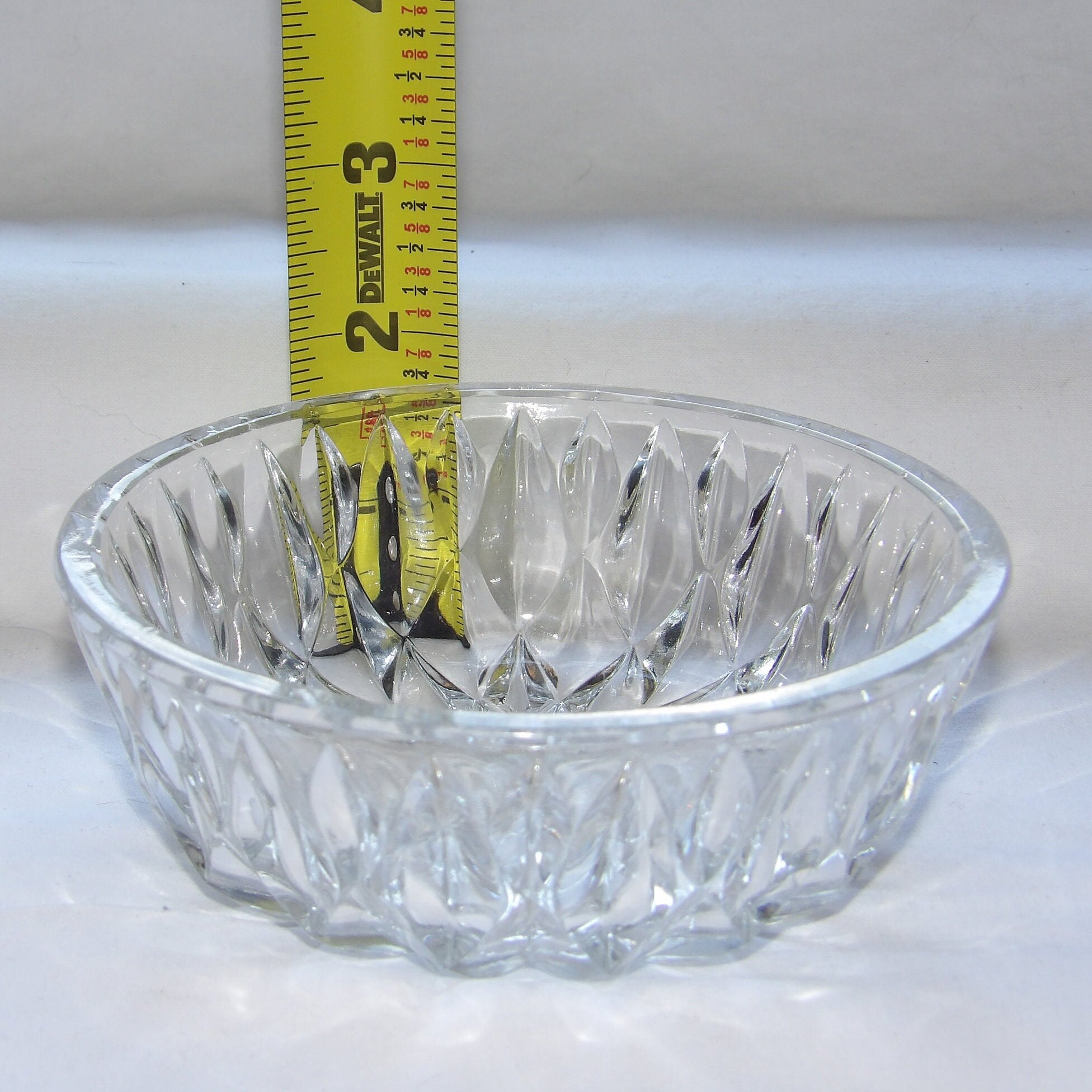 Lead Crystal With Star Pattern Cut Glass 1960s Etsy
