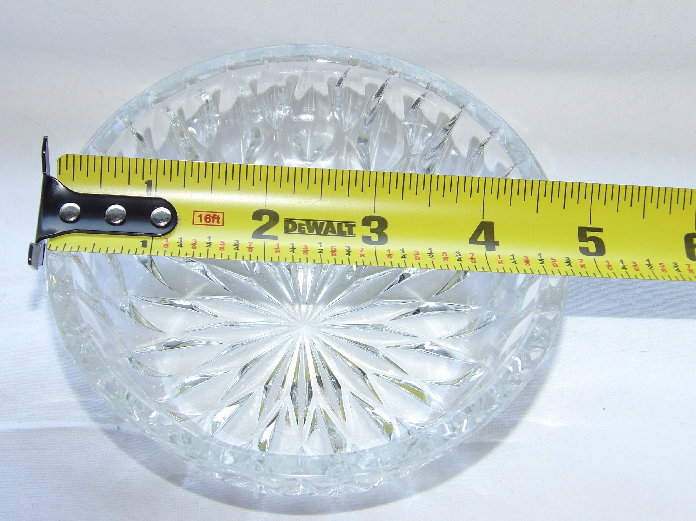 Lead Crystal With Star Pattern Cut Glass 1960s Etsy