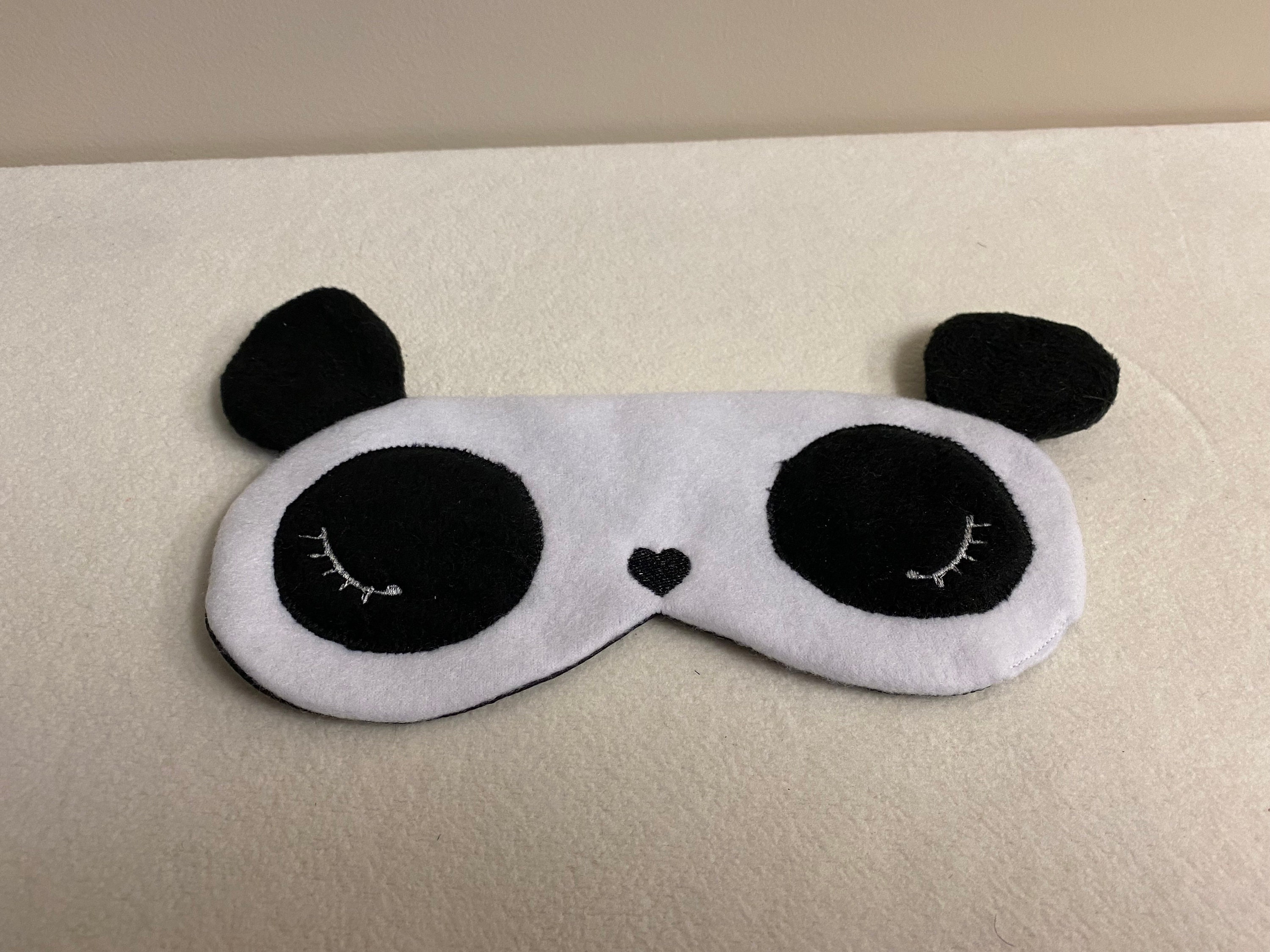 LEGAMI Travel Pillow with Sleep Mask Panda