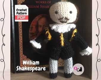 William Shakespeare Crochet Doll Pattern