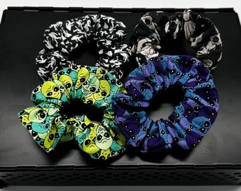 Aliens and Cryptids Scrunchies - Multiple Designs, Classic Scrunchie Style