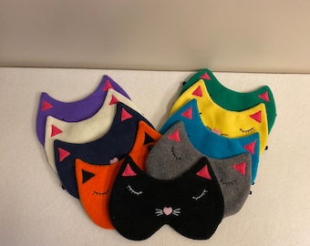 Cat Sleep Mask- Eye Mask - Adjustable Elastic - Multiple Colours