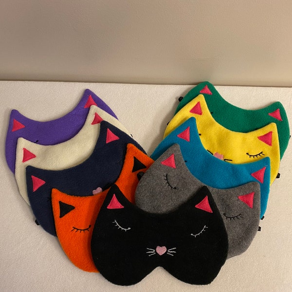 Cat Sleep Mask- Eye Mask - Adjustable Elastic - Multiple Colours