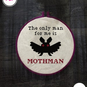 Patrón de punto de cruz Mothman para mí