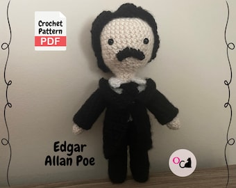 Edgar Allan Poe Crochet Doll Pattern