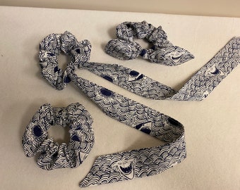 Sharks Hair Scrunchies - Classic, Bunny Ear or Long Tail