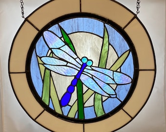 Dragonfly stained glass