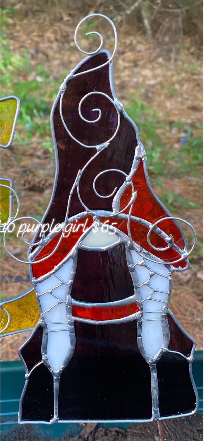 Stained Glass Garden Gnomes Etsy