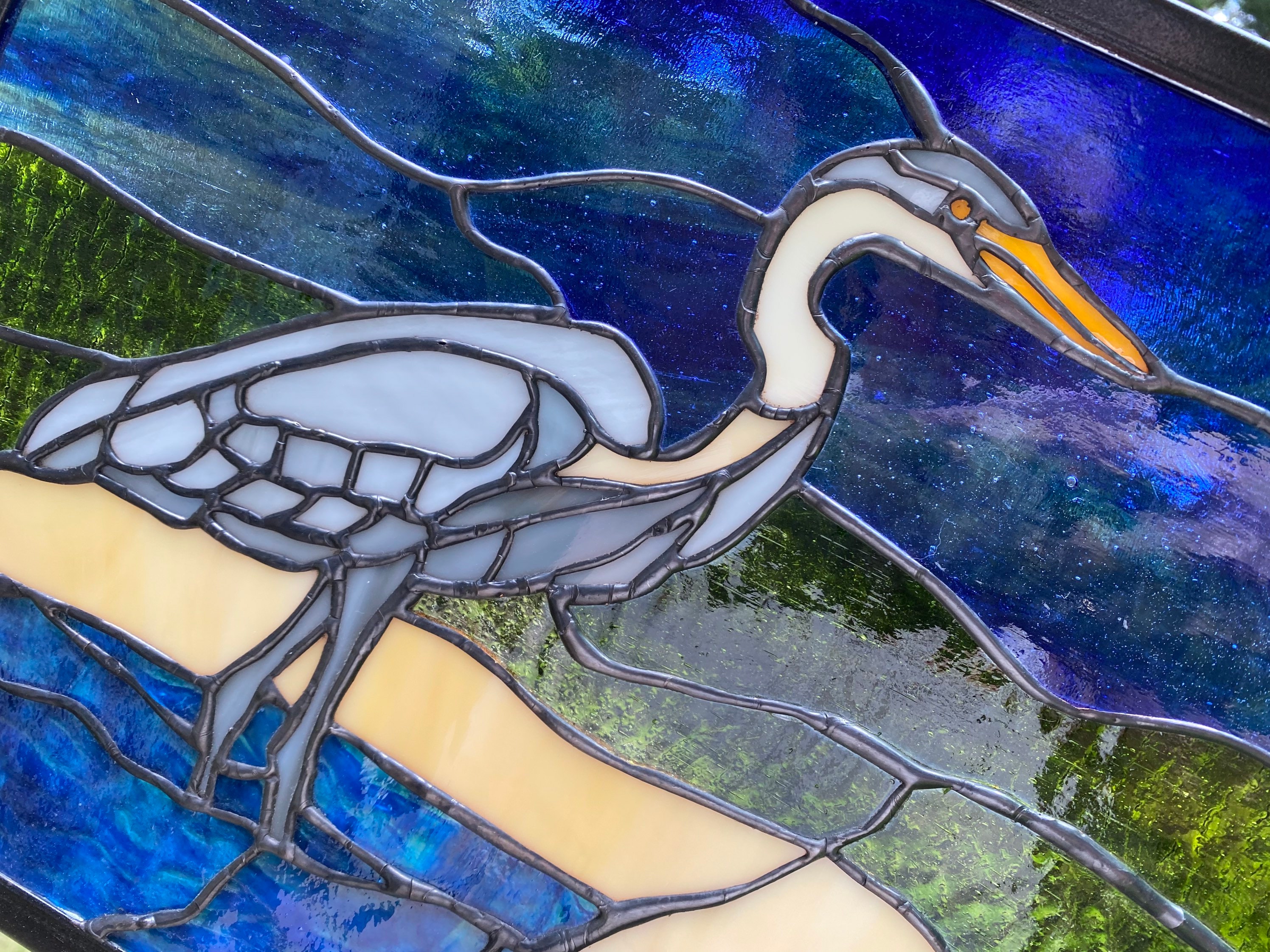 Blue Heron Stained Glass - Etsy