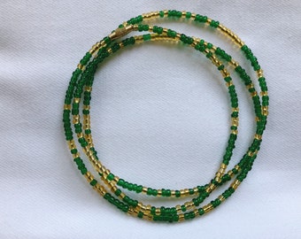gold african waist beads 30