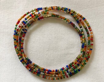 gold african waist beads 30