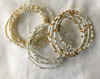 gold african waist beads 30