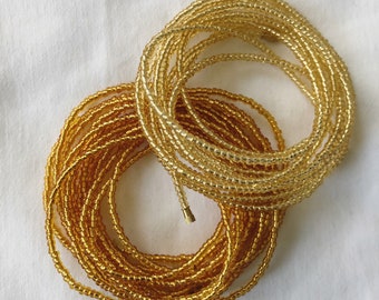 gold african waist beads 30