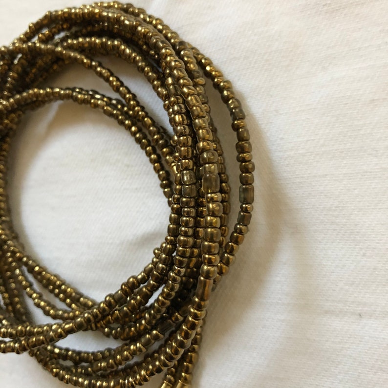 32 and 33 Inches Bronze Waist Beads Id\u1eb9 With Clasps Waist Beads Belly Chain Waist Chain African Waist Beads