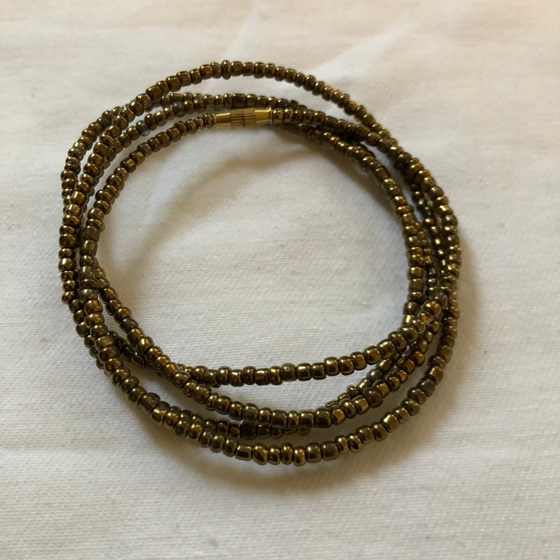 32 and 33 Inches Bronze Waist Beads Id\u1eb9 With Clasps Waist Beads Belly Chain Waist Chain African Waist Beads