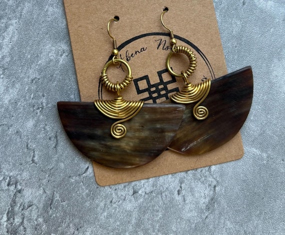 Handcrafted Earrings, Dangle Earrings, Statement Earrings, African Afrocentric Earrings, Wire Wrapped, Tribal Earrings, Boho