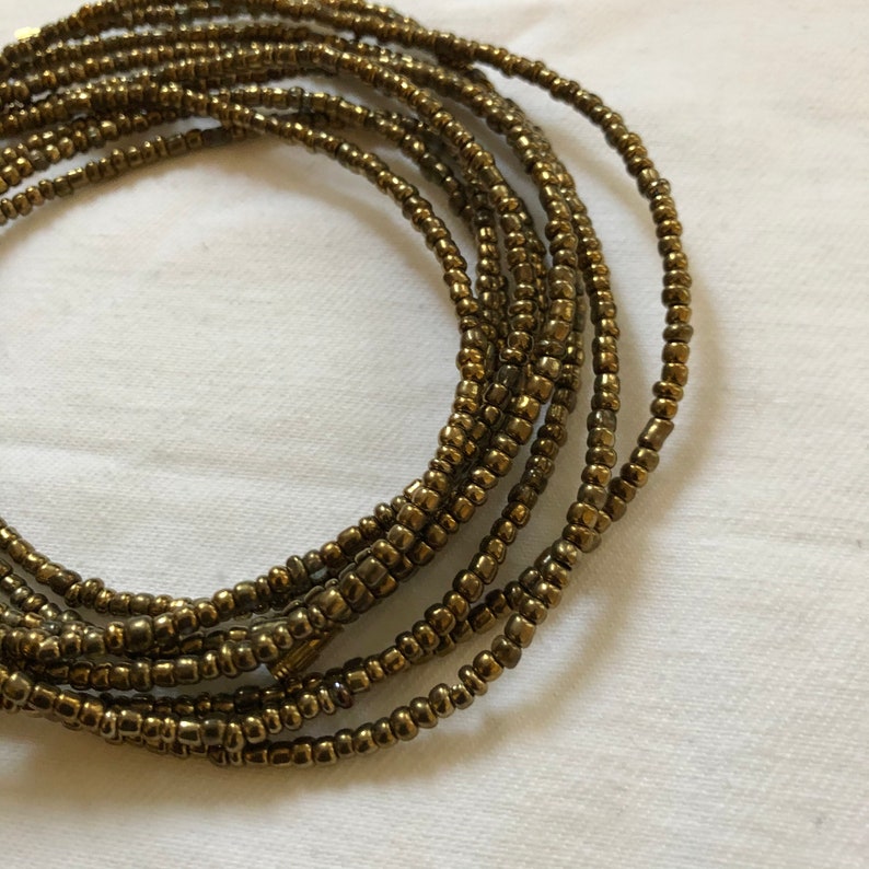 32 and 33 Inches Bronze Waist Beads Id\u1eb9 With Clasps Waist Beads Belly Chain Waist Chain African Waist Beads