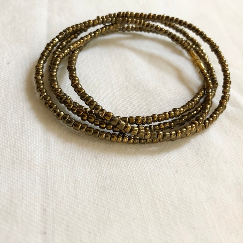 32 and 33 Inches Bronze Waist Beads Id\u1eb9 With Clasps Waist Beads Belly Chain Waist Chain African Waist Beads