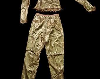 1950s Gold Lame Cat Suit