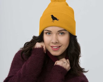 Crow Casuals-beanie met pompom