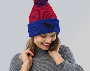 Crow Casuals-beanie met pompom
