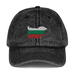 Bulgaria Map & Flag Vintage Cap
