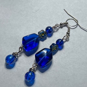 Sapphire Earrings|Dangling|Shiny|Dazzling|Unique
