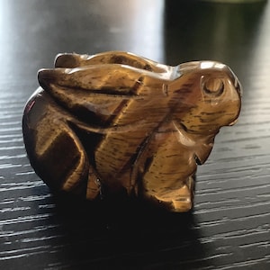 Tigerauge-Kaninchen-Mineral-Schnitzerei