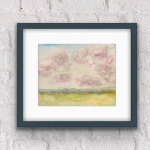 Resting Place | loose watercolor landscape | printable wall art | Psalm 23 2 | oasis of peace | luxurious love | Scripture | Bible art