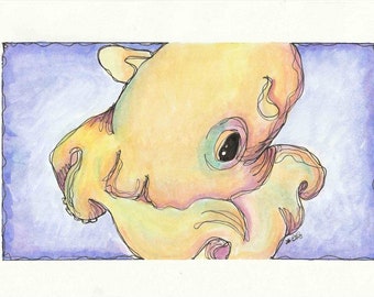 Fundraiser Strangled Original Watercolor Illustration Donation to Black Lives Matter Cause