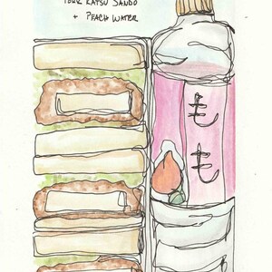 Little Tokyo Lunch - Original Watercolor Illustration