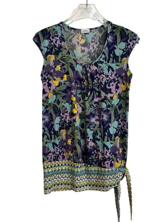 RARE La Perla Studio Blouse Pullover Cap Sleeve Womens Multicolor Floral Size 44 Etsy UK