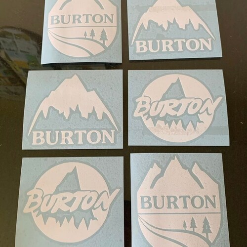Burton 4 Decals Choose Color 6pack Glossy Vinyl No Etsy