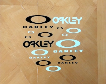 Oakley Glossy Decals: 14pk, vinyl, no background, Surf, Skate, Snow, Trail, Run