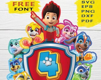 Download Free Paw Patrol Birthday Svg Etsy SVG Cut Files