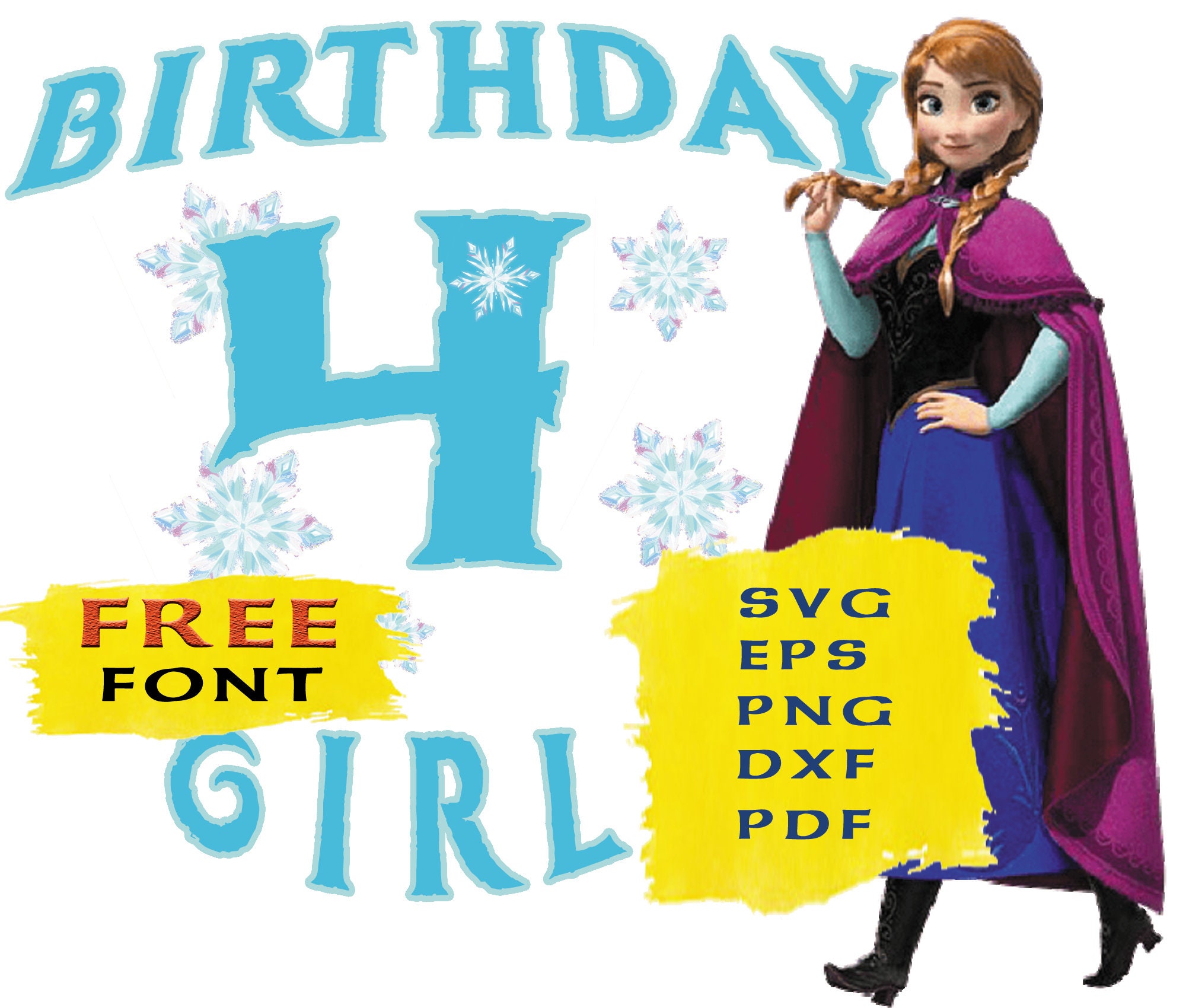 Download Frozen Fourth Birthday SVG Elsa Disney Princesses | Etsy