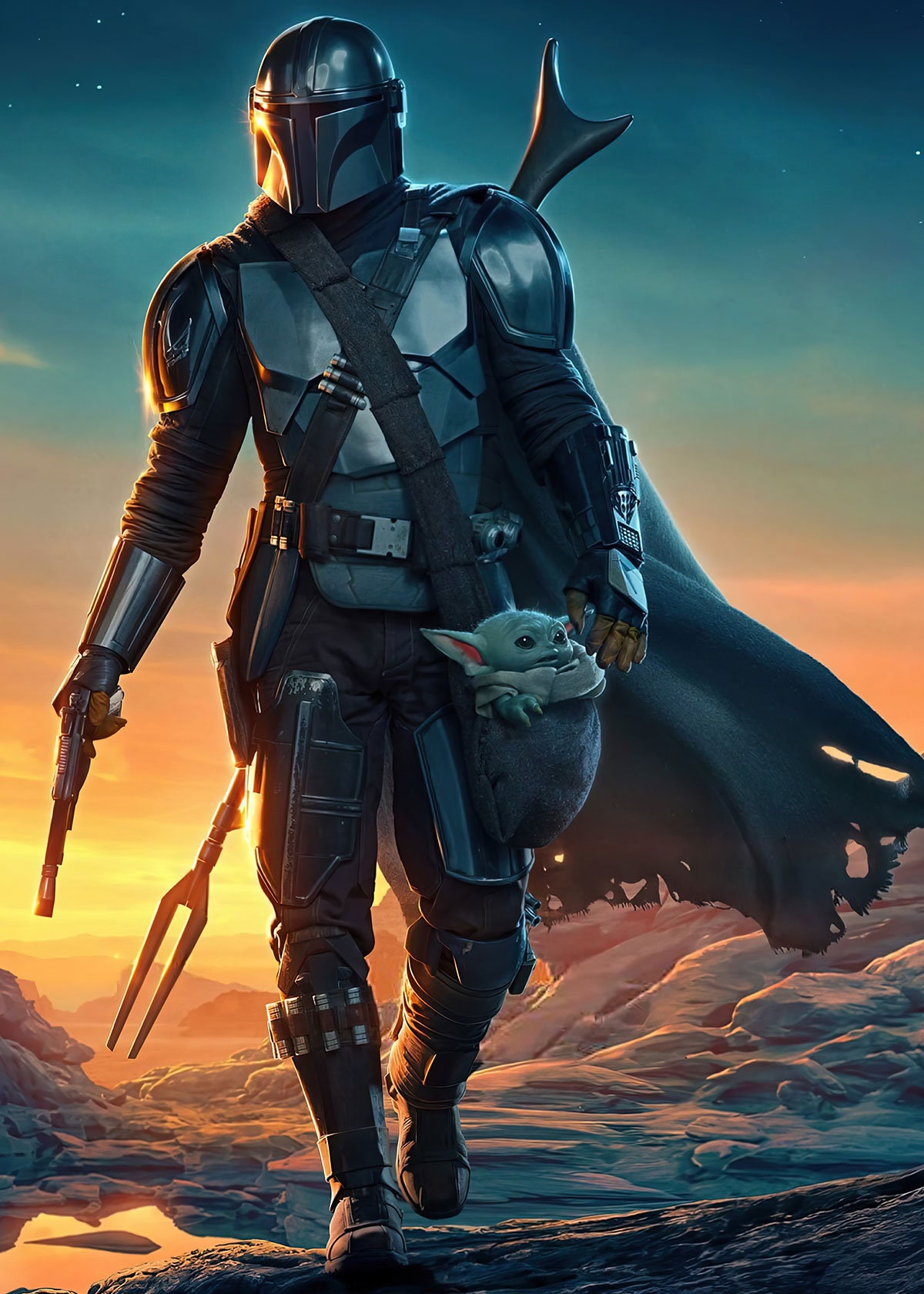 The Mandalorian Poster Wall Art |- Star Wars Decoration | Star