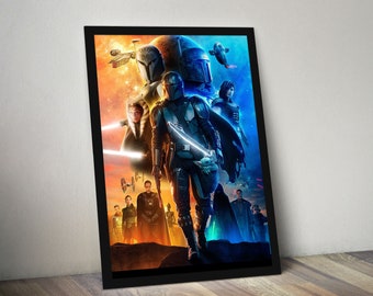 The Mandalorian Poster Wall Art |- Star Wars Decoration | Star Wars Gift | Close-up | Season 2